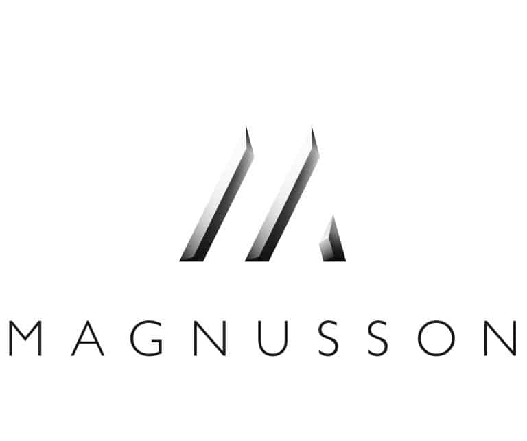 Asianajotoimisto Magnussonin logo, mustavalkoinen